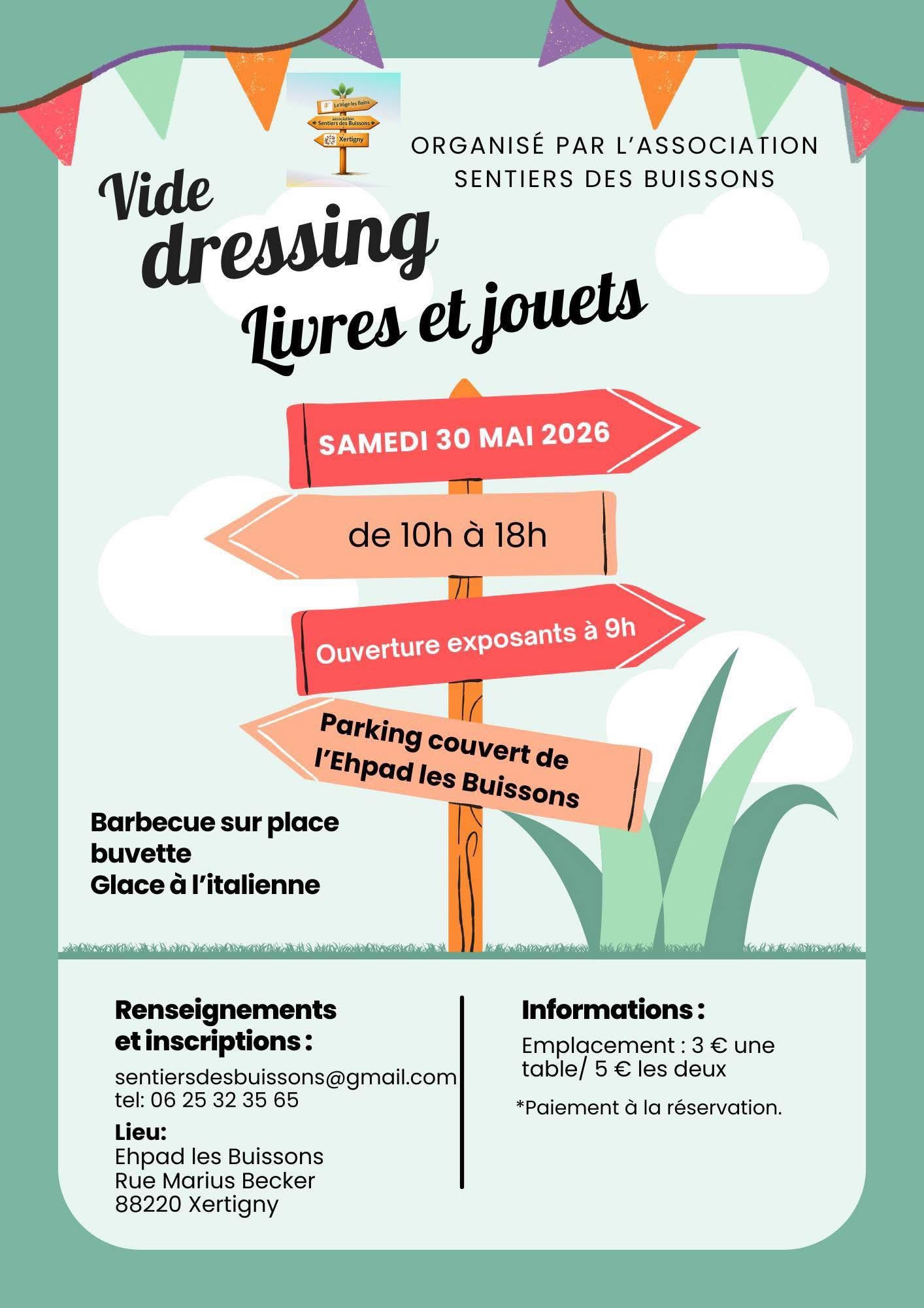 VIDE DRESSING, LIVRES et JOUETS à XERTIGNY